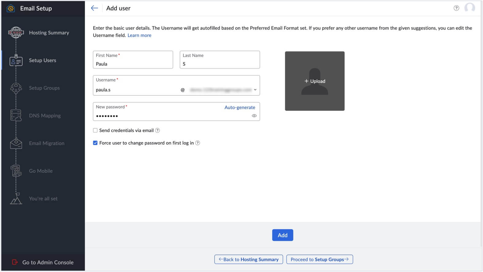 Add user details