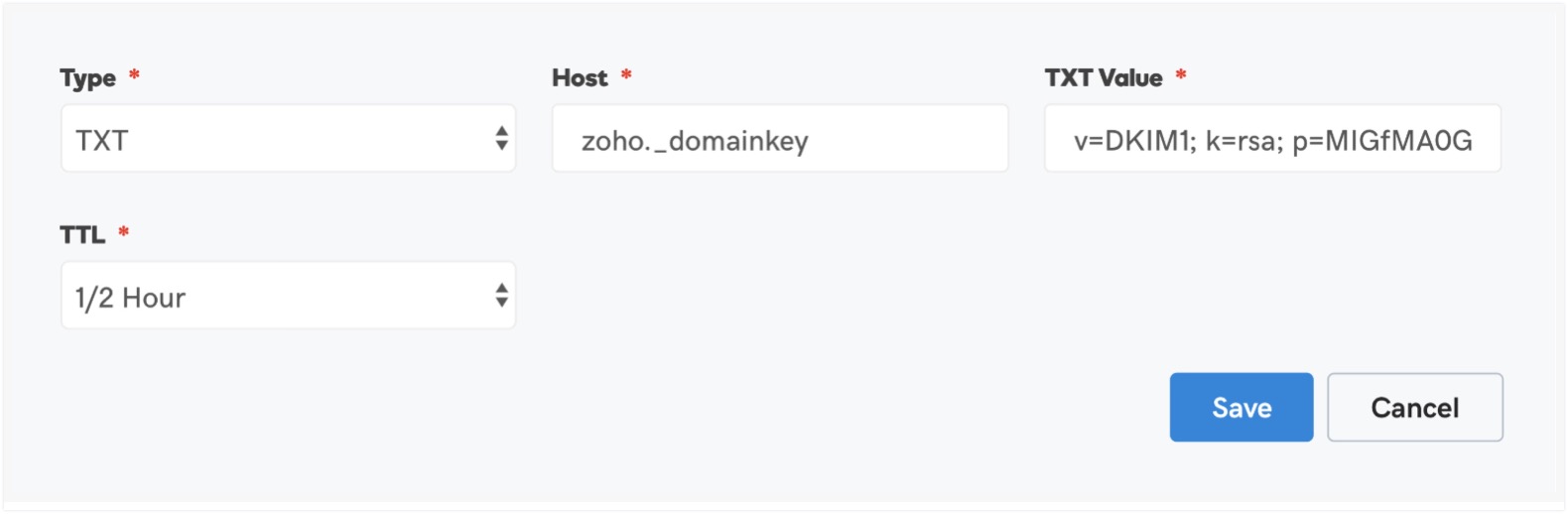 DKIM record