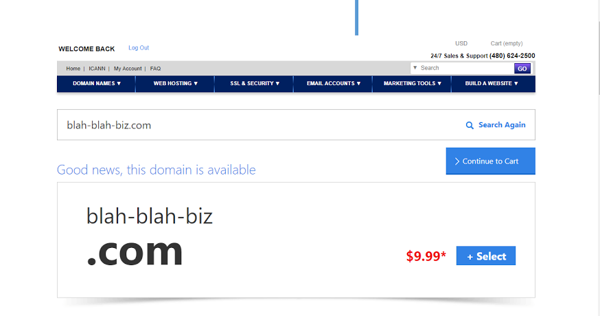 Domain selection